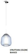 Sospensione bianco 1 luce vetro beta blu 1176bi-s1 beta-bl