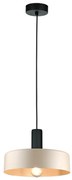 Lampadario a sospensione con filo LATTE 1xE27/60W/230V beige/nero