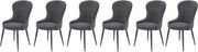 Set di 6 sedie K366 in velluto grigio