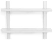 Mensola bianca in metallo con ripiani multipli 60 cm Hola – Spinder Design