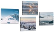Set di quadri – Montagne innevate