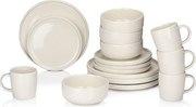 Servizio per la prima colazione in ceramica crema da 16 pezzi