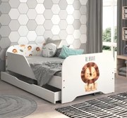 Letto per bambini 140 x 70 cm con motivo a leone