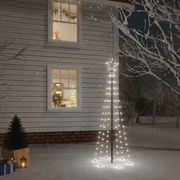 Albero di Natale con Puntale e LED di varie intensità e altezze, Bianco Freddo / 180 cm / 108