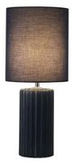 Lampada da tavolo groove 1lt, blu navy con paralume abbinato