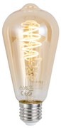 Lampadina LED dimmerabile Smart E27 ST64 Ambra 4.9W 320lm 2500K