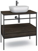 Mobile sottolavabo e lavabo Outline nero L 60 x H 92 x P 45.5 cm 1 vasca