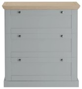 Cassettiera alta grigia 75x80 cm Binz - Støraa