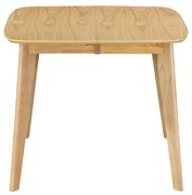 Tavolo da pranzo allungabile scandinavo quadrato in legno chiaro L90-130 LEENA