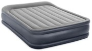 Materasso matrimoniale autogonfiante Intex airbed dura-beam deluxe pillow rest raised' colore grigio chiaro e pompa integrata, 152x203x42 cm - cod.