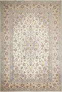 Kashan Tappeto 240 x 350 Beige (Iran) Annodato A Mano
