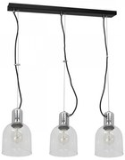 Lampadario su filo BANCO 3xE27/60W/230V trasparente