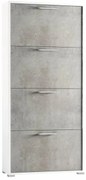 Scarpiera Puzzle 4 ante doppia profondità L 67 x H 147 x P 28 cm 24 paia, grigio