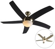 Ventilatore da soffitto oro con telecomando - Cool