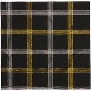 Centrotavola natalizio tartan nero e oro
