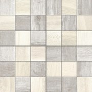 Mosaico in ceramica North Wind grigio e avorio L 30 x L 30 cm, 7 pezzi