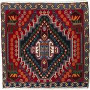 Shiraz Tappeto persiano 60 x 60 Rosso (Iran) Annodato A Mano