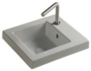 Lavabo Da Incasso/Sospeso 40x35 Cm Ceramica Tecla "Serie 35" Bianco Lucido