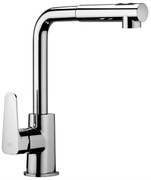 Rubinetto cucina e lavanderia Paffoni Sly con doccetta estraibile in ottone cromo