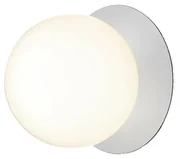Liila 1 Applique da Parete/Plafoniera IP44 Large Argento Chiaro/Bianco Opale - N