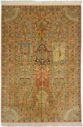 Cashmere Silk Tappeto 190x130 Beige (Indian) Annodato A Mano