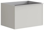 Mobile da bagno sotto lavabo Pixel frame grigio pastello laccato opaco L 60 x H 40 x P 45.5 cm 1 cassetto, lavabo non incluso