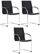 Set Di 3 Sedie Melina: Comfort E Stile Impeccabile / Schwarz