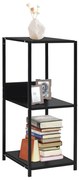 Scaffale libri piccolo dritto nero 33,5x39,6x79,7cm multistrato