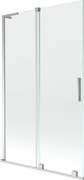 Mexen Velar L paravento per vasca da bagno a 2 ante scorrevoli 110 x 150 cm, trasparente, cromo - 896-110-003-01-01
