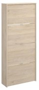 Scarpiera SCARPIERA CON 4 ANTE 149x61x25 cm 4 ante doppia profondità L 61 x H 149 x P 25 cm 16 paia, rovere naturale