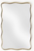 Specchio da parete con cornice ondulata in metallo Reggie