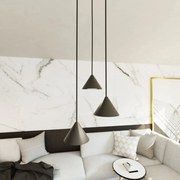 Lampadario a Sospensione in Acciaio ELIT 3 PREMIUM Nero 3xGX53