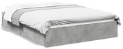 Giroletto Cassetti Grigio Cemento 135x190 Cm Legno Multistrato /
