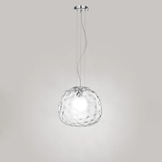 Lampadario Contemporaneo Ufo Cromo 1 Luce E27 Grande