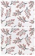 Tovagliette di stoffa natalizie in set da 2 45x35 cm Rowan Berries - Butter Kings