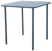 Tavolo da pranzo per giardino Cafe struttura e superficie in Acciaio  blu per 4 persone 70x70cm