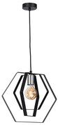 Lampadario a sospensione con filo HEXAGON 1xE27/60W/230V nero/cromo