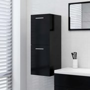 Mobile Da Bagno Nero 30x30x80 Cm İn Legno Multistrato /