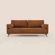 Basalto Divano lineare 2 o 3 posti con seduta unica e base in metallo in tessuto smacchiabile T31