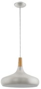 Eglo 96986 - Lampada a sospensione SABINAR 1xE27/60W/230V 400mm argento