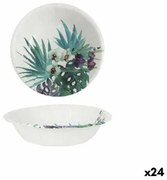 Set di piatti Algon Monouso Cartone Tropicale 6 Pezzi 450 ml (24 Unità)