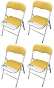 LUCIE - sedia pieghevole salvaspazio set da 4 bicolor