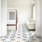 Piastrella da pavimento e rivestimento interno 60.5 x 60.5 cm Sp. 9 mm Polveri Vietresi Cetara in gres porcellanato lucido bianco traffico intenso (pei 4/5) R9 1.46 mq