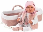 Bambolotto Neonato Llorens Mimi Rosa 40 cm Navicella