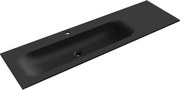 Mexen Vela lavabo da incasso a sinistra 161 x 46,5 cm, nero opaco - 25231671L