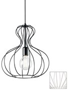 Sospensione Industrial-Minimal Ampolla-1 Metallo Bianco 1 Luce E27