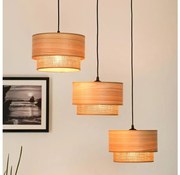 Brilagi - Lampadario a cavo MONTANA BOHO 3xE27/15W/230V marrone/nero