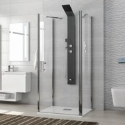 Kamalu - Box doccia tre lati 90x90x90 apertura battente K2800AS2