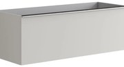 Mobile da bagno sotto lavabo Pixel plain grigio laccato opaco L 120 x H 40 x P 45.5 cm 2 cassetti, lavabo non incluso