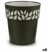 Vaso Autoirrigante Stefanplast Cloe Antracite Plastica 29 x 29 x 29 cm (6 Unità)